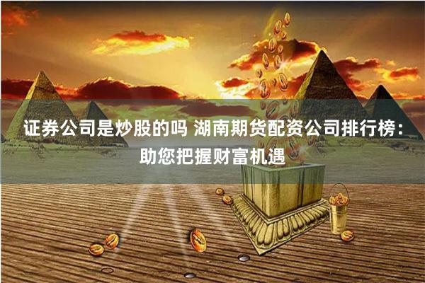 证券公司是炒股的吗 湖南期货配资公司排行榜：助您把握财富机遇